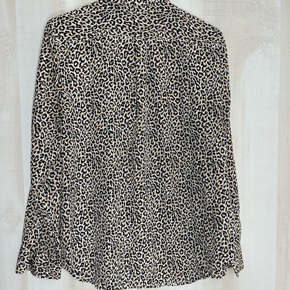 J. Crew ladies animal print blouse, size 10 - Picture 9 of 10